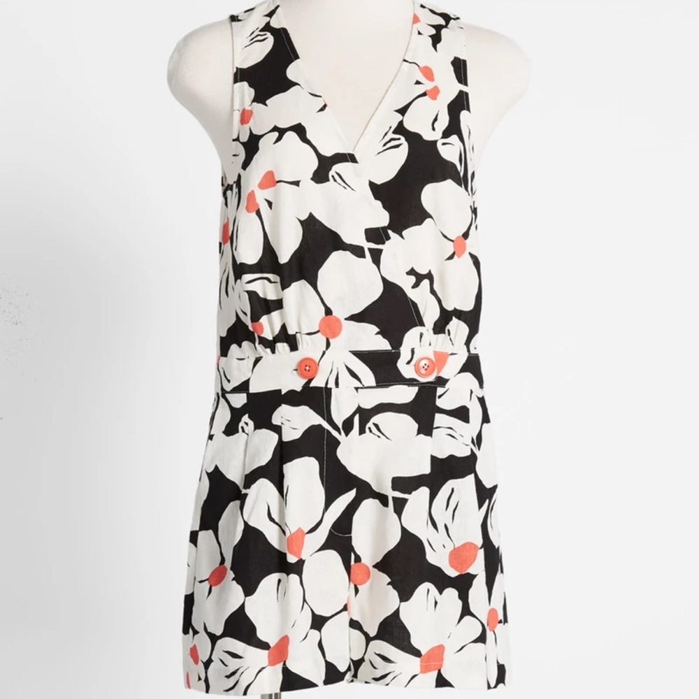 BNWT ModCloth Just Want to Have Sun Surplice Romper